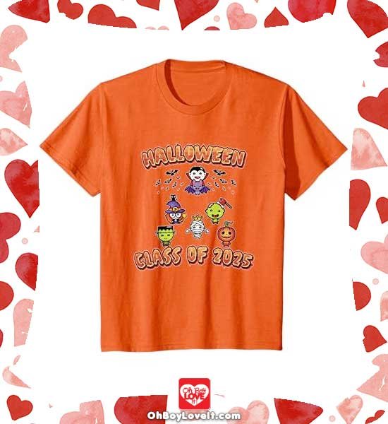 Oh Boy Love It Happy Halloween, Halloween Merch T-shirt Senior Class of 2025, Cute