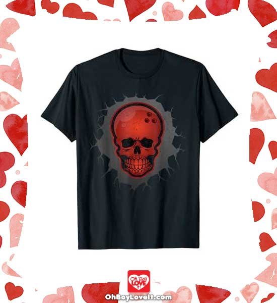 Oh Boy Love It Happy Halloween, Halloween Merch T-shirt Sports Skull Bowling