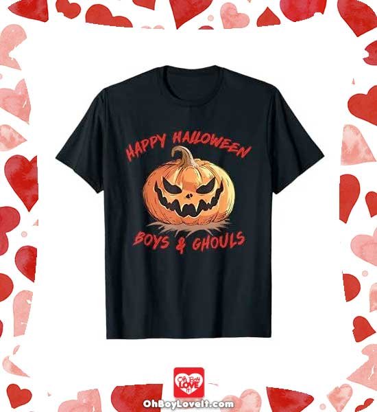 Oh Boy Love It Happy Halloween, Halloween Merch T-shirt Scary Pumpkin Boys and Ghouls