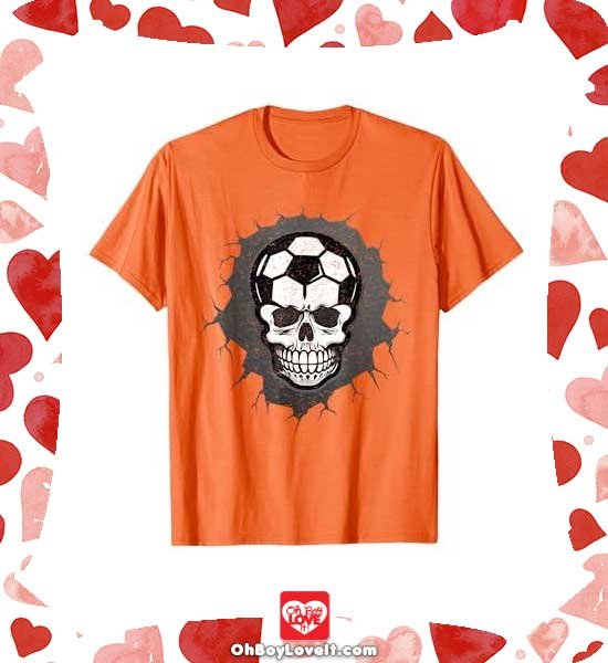 Oh Boy Love It Happy Halloween, Halloween Merch T-shirt Sports Skull Soccer Ball