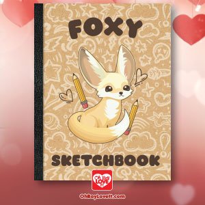 Oh Boy Love It Sketch Book Fennec Fox 8.5 x 11