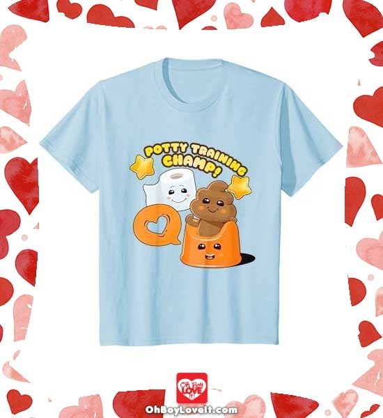 Oh Boy Love It Poop Shirts and Gifts Boy's Potty Training Reward Shirt