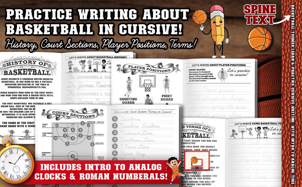Oh Boy Love It - Learn and Practice. Handwriting Cursive | Basketball