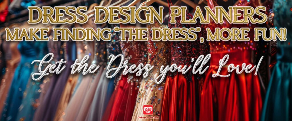 Oh Boy Love It Dress Design planner Cut, Paste sketch
