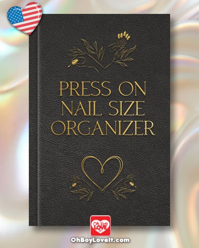 Oh Boy Love It, Press On Nail Size Organizers, Pink, White, Black, Glitter