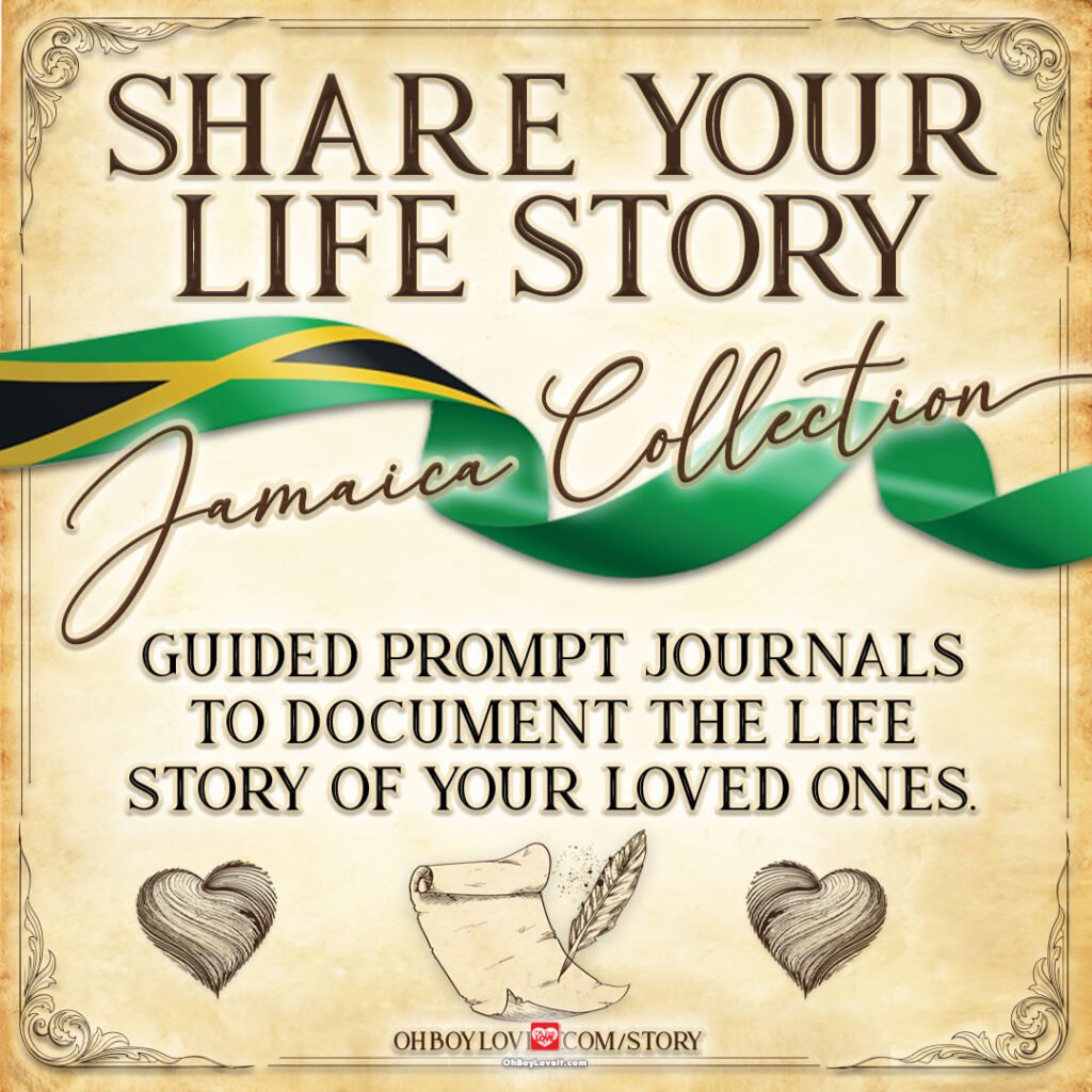 Oh Boy Love It Books, Share your Life Story Italy Collection. Family Life Story - Jamaica, Jamaican Granny, Grampops, Muma, Daddy
