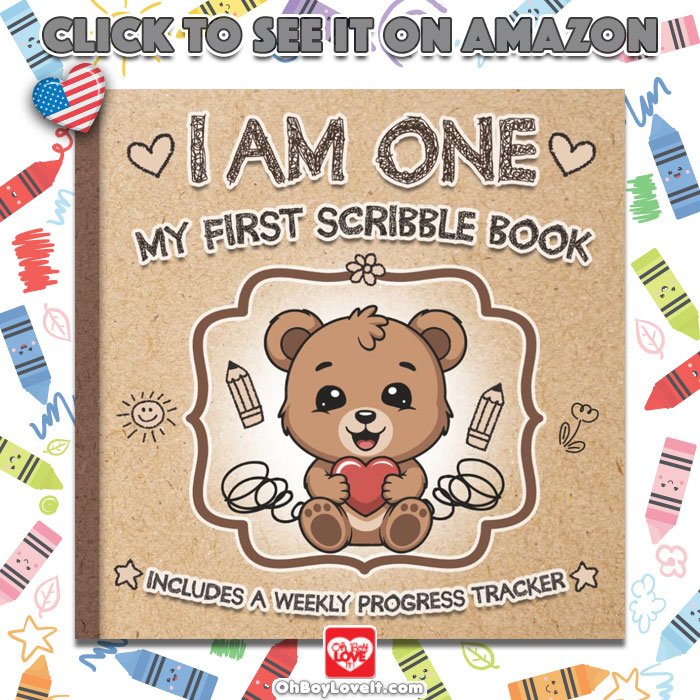 Oh Boy Love It Books | Scribble Books Baby and toddler Teddy Bear