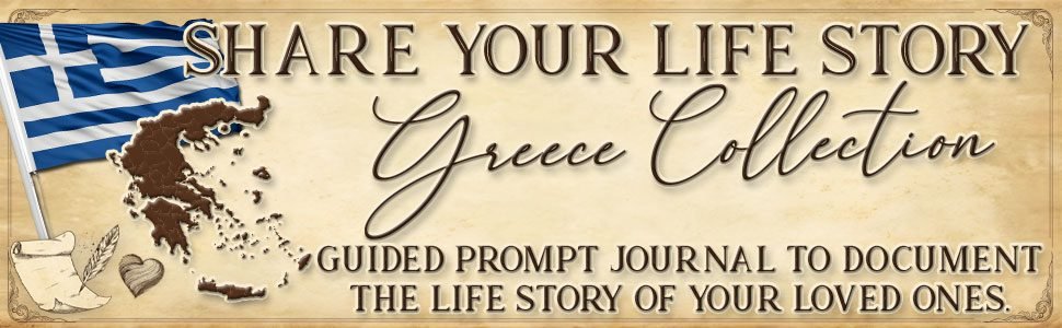 Oh Boy Love It Books, Share your Life Story Greece Collection. Family Life Story - Greek Yiayia, Pappou, Mama, Babas, Theia, Theios