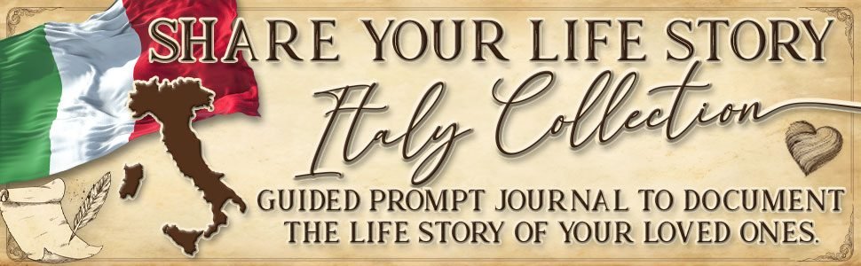 Oh Boy Love It Books, Share your Life Story Italy Collection. Family Life Story - Italian Nonna, Nonno, Mamma, Papa, Zio, Zia