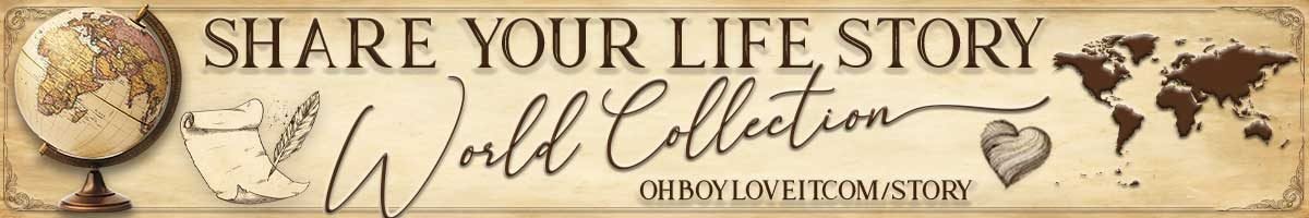 Oh Boy Love It Books, Share your Life Story World Collection. Family Life Story - Worldwide Mixed Life Story guided prompt journal